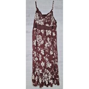 Torrid Maxi Dress Gauze Lace Floral Mauve Pink‎ 4 - Pre-owned